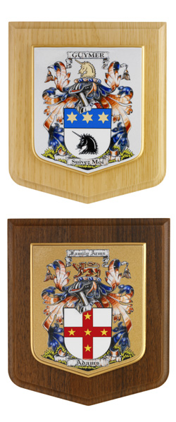 Have your Family Crest displayed and mounted onto a quality shield.