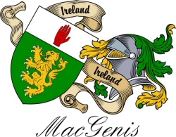Clan/Sept Crest Wall Shield for the MacGenis Clan
