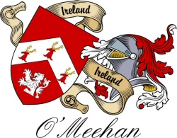 Clan/Sept Crest Wall Shield for the O'Meehan Clan